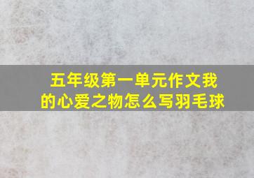 五年级第一单元作文我的心爱之物怎么写羽毛球