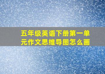 五年级英语下册第一单元作文思维导图怎么画