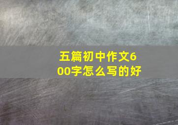 五篇初中作文600字怎么写的好