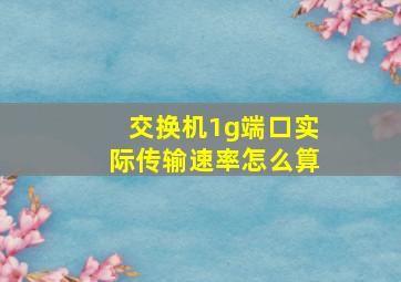 交换机1g端口实际传输速率怎么算