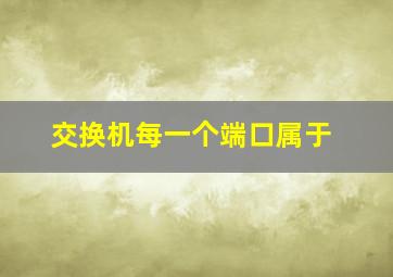 交换机每一个端口属于