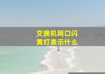 交换机网口闪黄灯表示什么