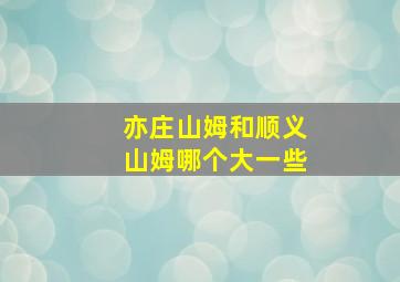 亦庄山姆和顺义山姆哪个大一些