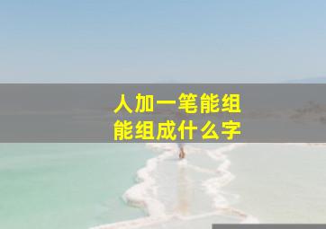 人加一笔能组能组成什么字