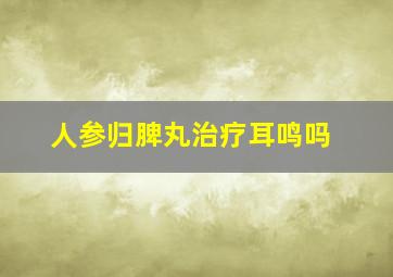 人参归脾丸治疗耳鸣吗