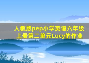 人教版pep小学英语六年级上册第二单元Lucy的作业