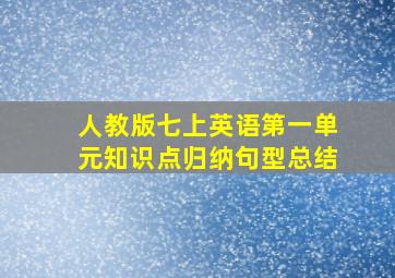 人教版七上英语第一单元知识点归纳句型总结