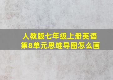 人教版七年级上册英语第8单元思维导图怎么画