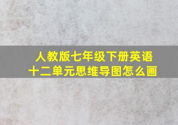 人教版七年级下册英语十二单元思维导图怎么画