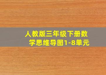 人教版三年级下册数学思维导图1-8单元