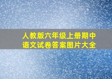 人教版六年级上册期中语文试卷答案图片大全