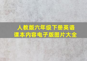 人教版六年级下册英语课本内容电子版图片大全