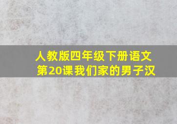 人教版四年级下册语文第20课我们家的男子汉