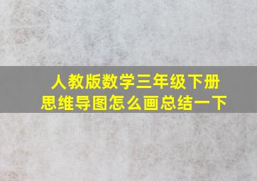 人教版数学三年级下册思维导图怎么画总结一下