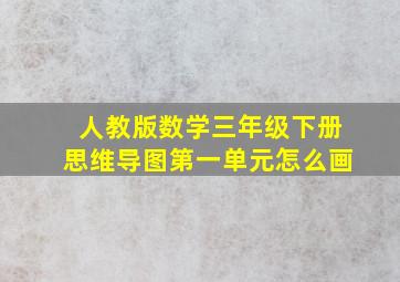 人教版数学三年级下册思维导图第一单元怎么画