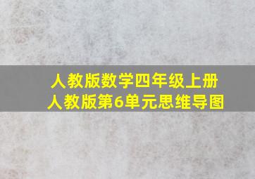 人教版数学四年级上册人教版第6单元思维导图