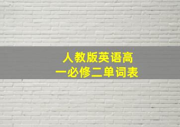 人教版英语高一必修二单词表