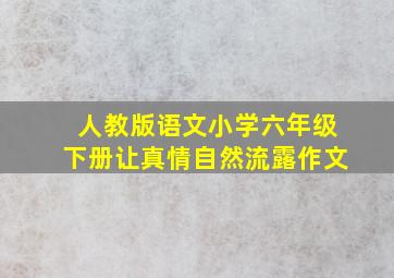 人教版语文小学六年级下册让真情自然流露作文