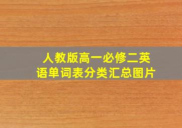 人教版高一必修二英语单词表分类汇总图片