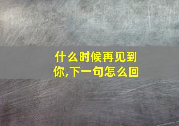 什么时候再见到你,下一句怎么回