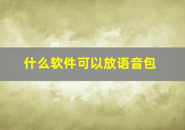 什么软件可以放语音包