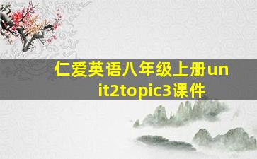 仁爱英语八年级上册unit2topic3课件