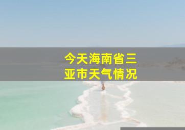 今天海南省三亚市天气情况