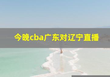 今晚cba广东对辽宁直播