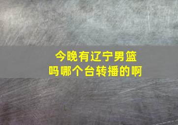 今晚有辽宁男篮吗哪个台转播的啊