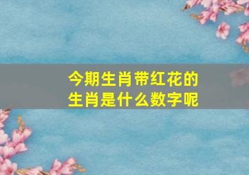 今期生肖带红花的生肖是什么数字呢