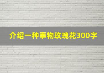 介绍一种事物玫瑰花300字