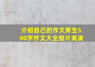 介绍自己的作文男生500字作文大全图片高清