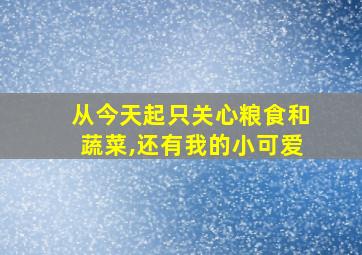 从今天起只关心粮食和蔬菜,还有我的小可爱