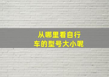 从哪里看自行车的型号大小呢