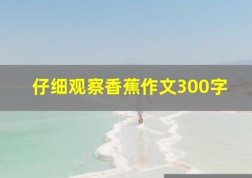 仔细观察香蕉作文300字