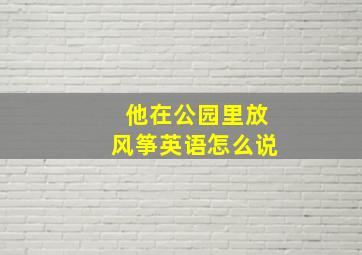 他在公园里放风筝英语怎么说