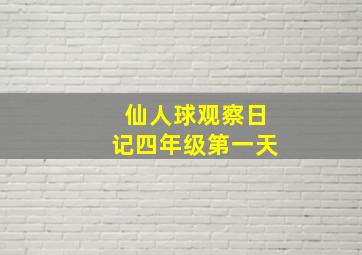 仙人球观察日记四年级第一天