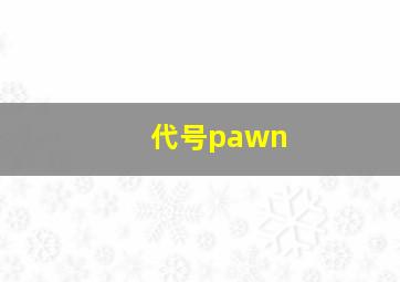 代号pawn