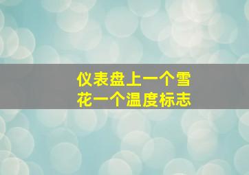 仪表盘上一个雪花一个温度标志