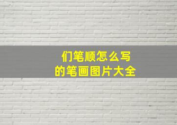 们笔顺怎么写的笔画图片大全