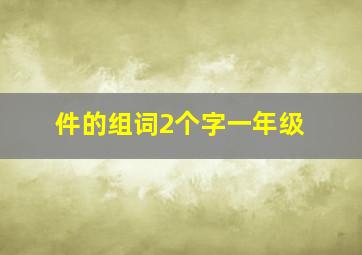 件的组词2个字一年级