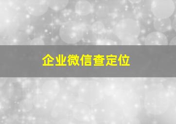 企业微信查定位