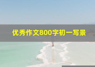 优秀作文800字初一写景