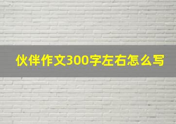 伙伴作文300字左右怎么写