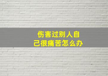 伤害过别人自己很痛苦怎么办