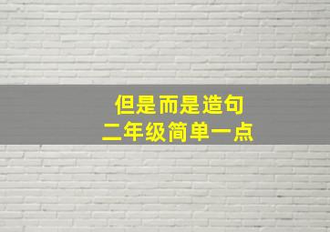 但是而是造句二年级简单一点