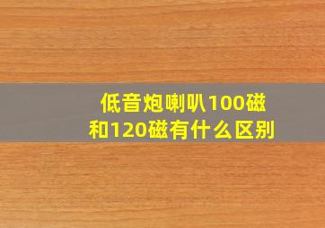 低音炮喇叭100磁和120磁有什么区别