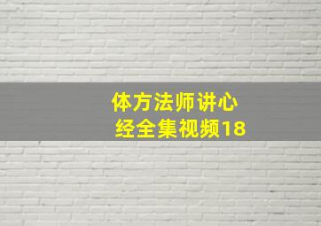 体方法师讲心经全集视频18