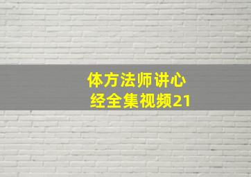 体方法师讲心经全集视频21