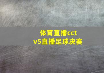 体育直播cctv5直播足球决赛